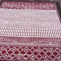 Burgundy And Cream Area Rug