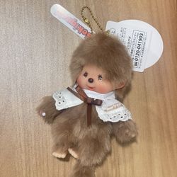 Sweet Brown Monchhichi Keychain 