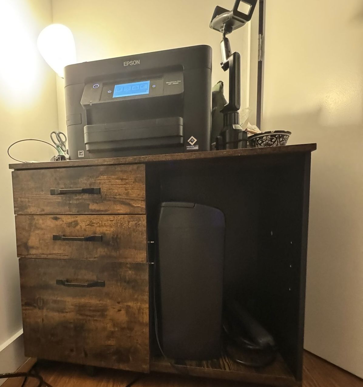 Sleek Wooden Office Cabinet – Versatile & Stylish – $100