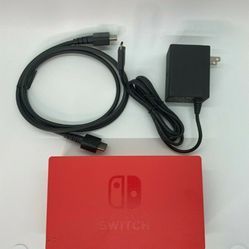 LIMITED EDITION Nintendo Switch Mario red and blue TV Dock HAC-007 charger Hdmi