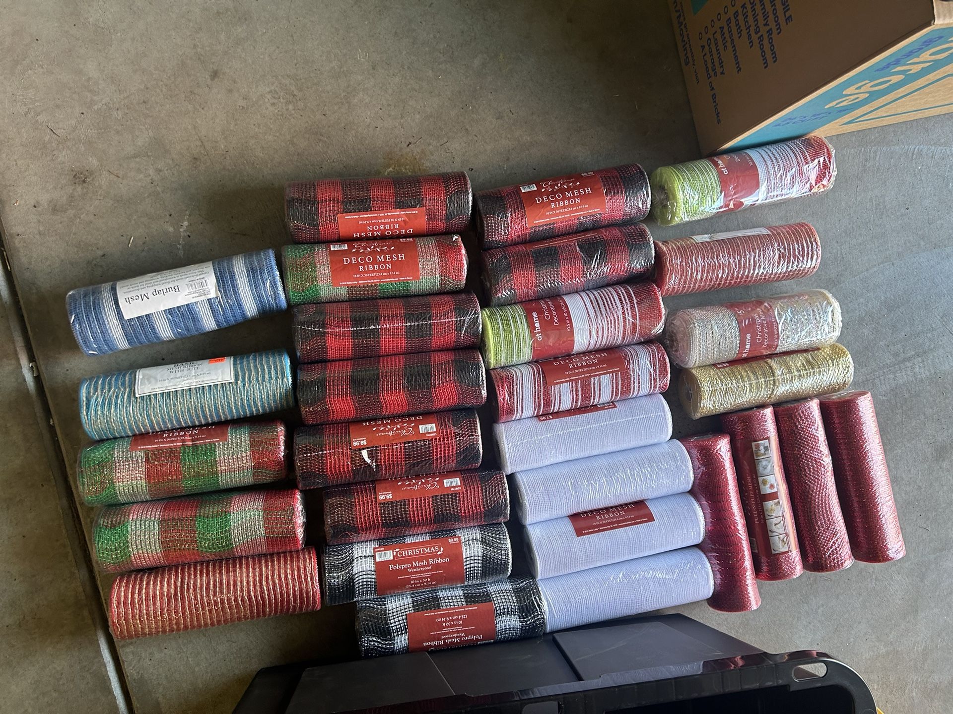 Deco Mesh Rolls, Wired Ribbon & More Lot!