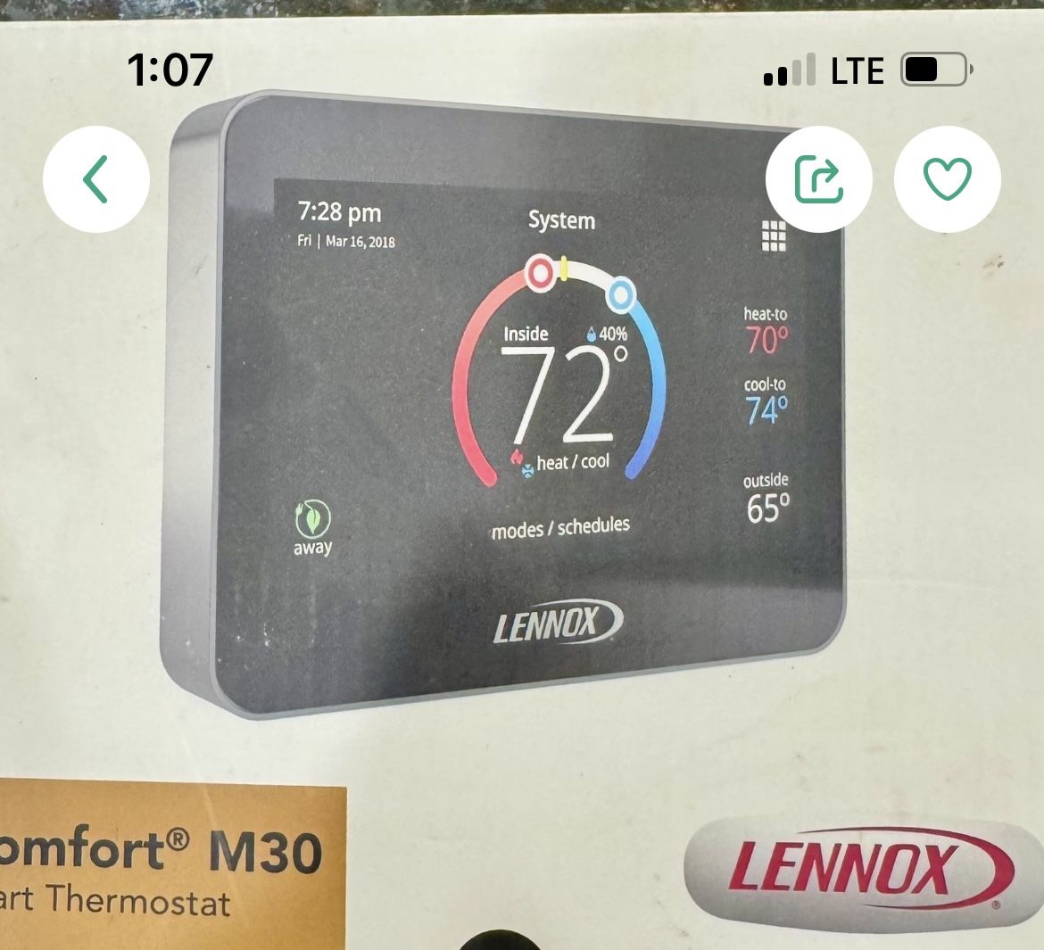 Lennox M30 Smart Thermostat