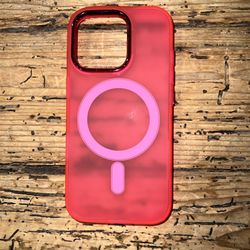 Phone Case 16 Pro Max NEW Pink Red