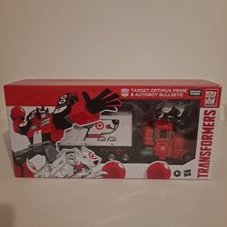 Transformers TARGET OPTIMUS PRIME & AUTOBOT BULLSEYE 40th Anniversary BRAND NEW
