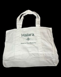 Halara Canvas Tote Bag White Made for What Moves You