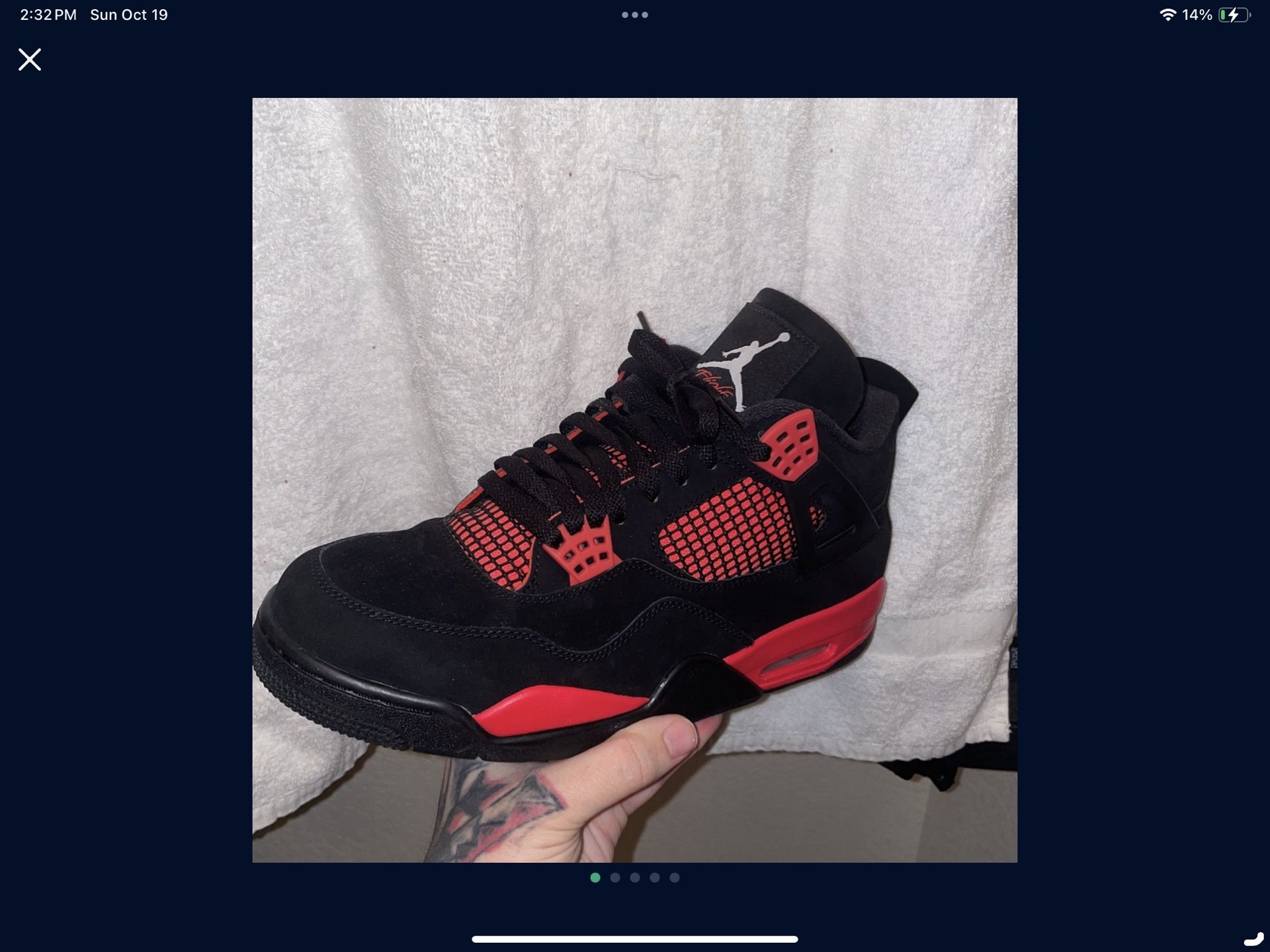 Jordan 4 “Red Thunder” Size 12