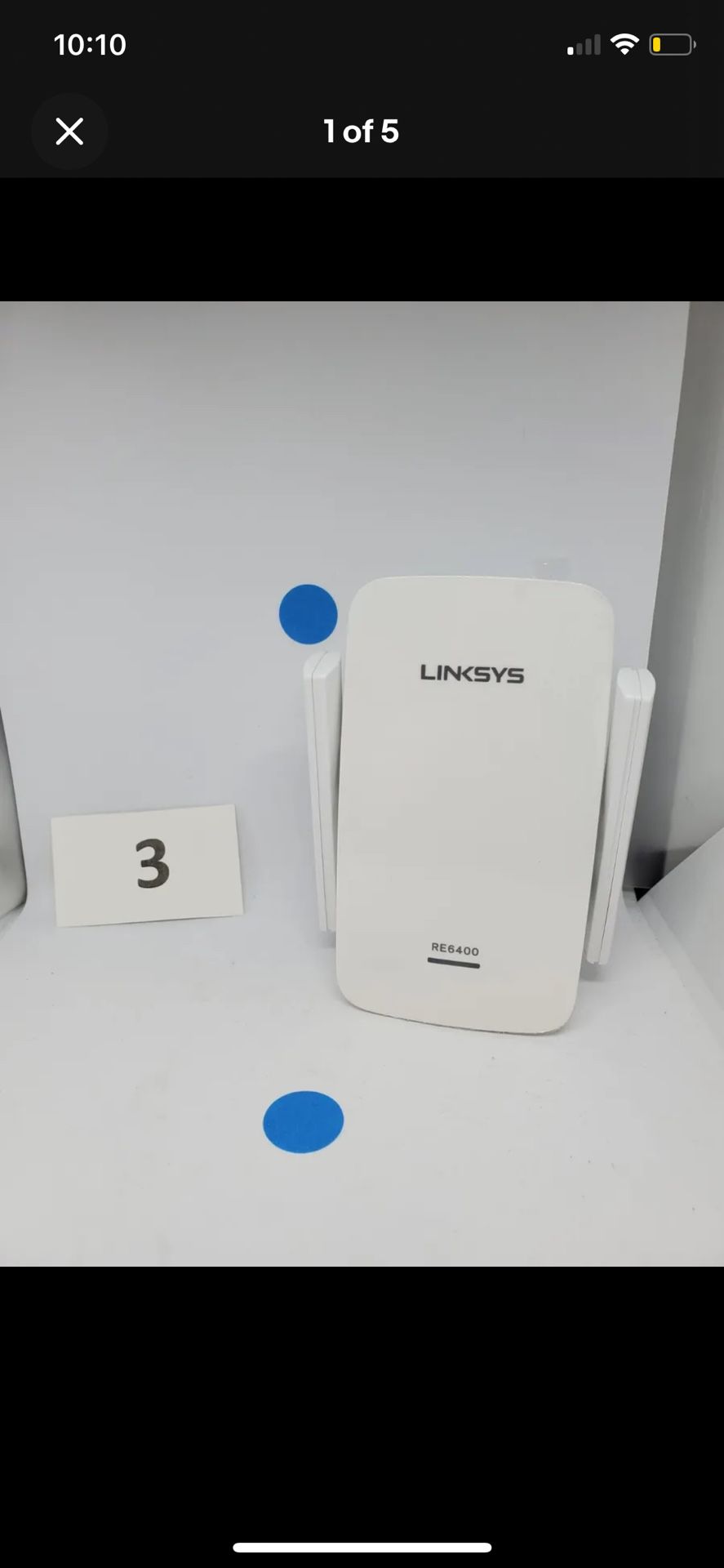Linksys RE6400 Wi-Fi Range Extender / WiFi Booster Access Point