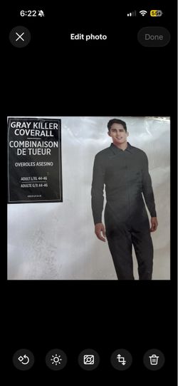 Gray Killer Cover All Men’s Grey Adult large/XL (44-46) Zipper Up New with tags, mechanic, Michael Myers, Jason, pilot halloween costu