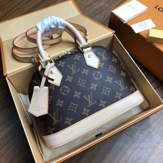 Alma BB Handbag Monogram Canvas size 9.5W x 7H x 4.5D