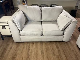 Light Gray Fabric Loveseat
