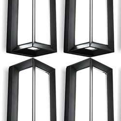 NEW! 4 PACK! ledmo Outdoor Wall Lights Fixture with LED Beads 6000K 1800LM Waterproof, Black
