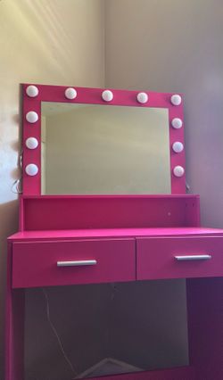 pink vanity