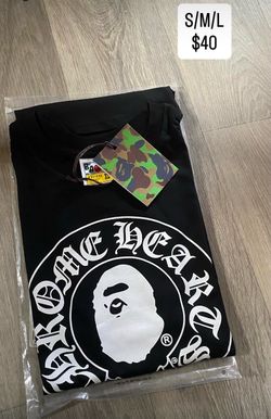 Black chrome hearts bape shirt