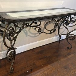 Selling a beautiful iron/glass table