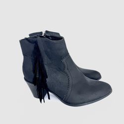 Black Ankle Boots With Fringe