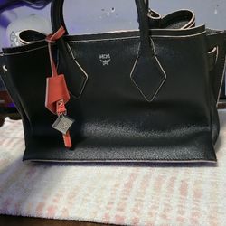 Authentic MCM Leather Satchel Tote – Made in Korea – Used