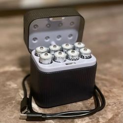 Rechargeable AA Battery Set with Smart Charging Case (8 Batteries Included)