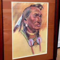 Native American portraits by Joe Kats, prints,  signed , 2 of 3 portraits numbered 1 of 10 ,