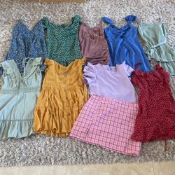 SHEIN Lot - 8 Dresses, 1 Top & 1 Skirt- Size Small