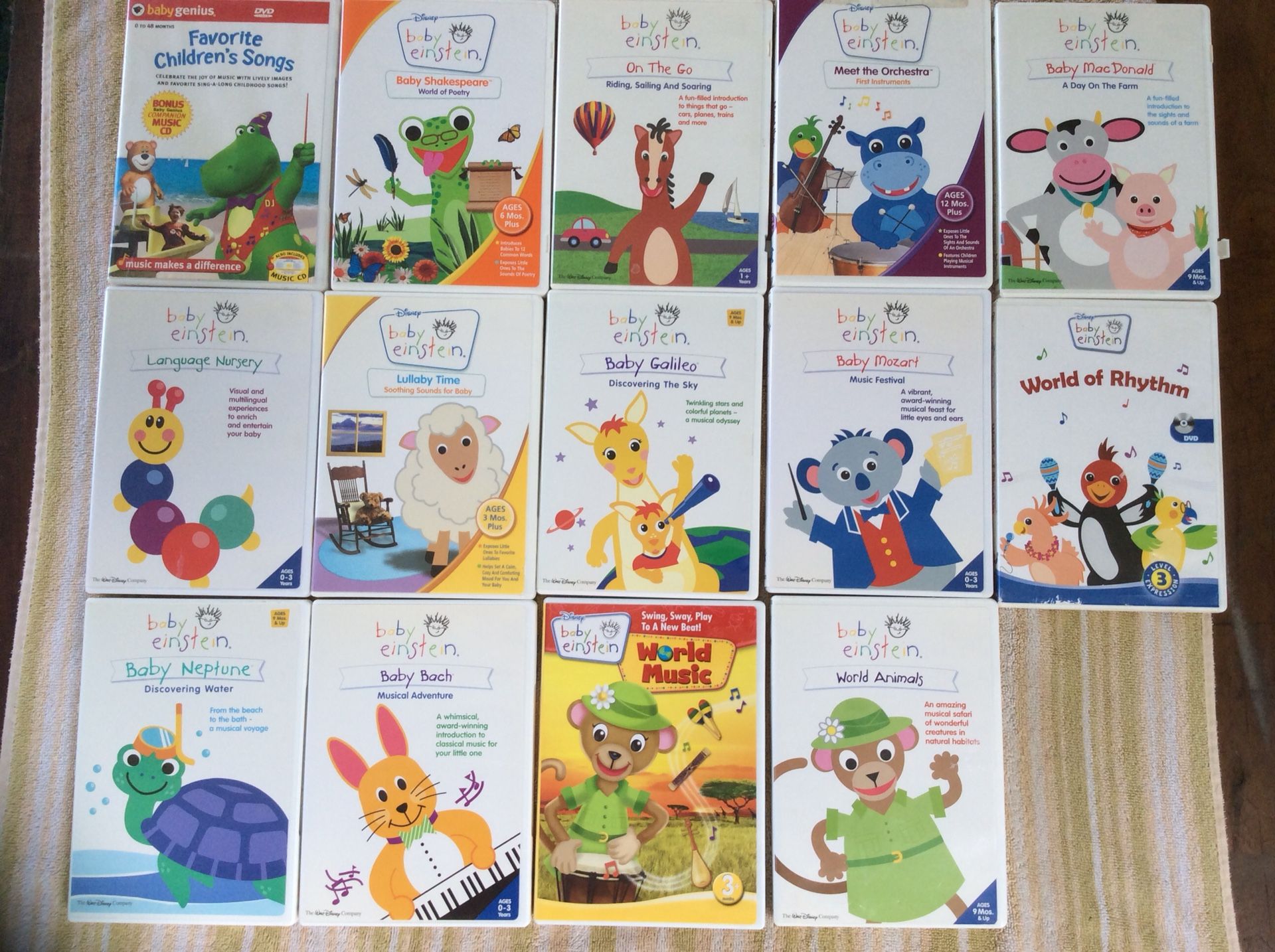 17 Baby Einstein and Genius DVDs