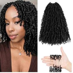 Miracle Knots Yanky Twist Crochet Hair Pre looped Synthetic 10" 8 Packs 1B