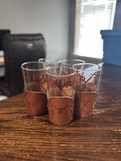 Vintage Libbey Bamco Western glasses