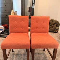 2 Bar-Height Chairs – Upholstered – $50