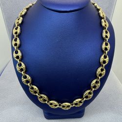14kt, Puffy Gucci Necklace 31.1g 