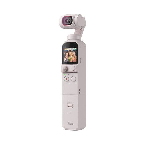 DJI Pocket 2 (Sunset White) - Pocket-Sized Vlogging Camera, 3-Axis Motorized Gimbal, 4K Video Recorder, 64MP Photo, ActiveTrack 3.0, Y