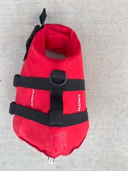 Small dog FLOWT red life jacket vest floatation float