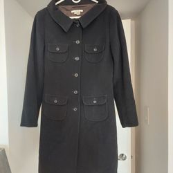 Zara Wool Black Coat, Size Small 