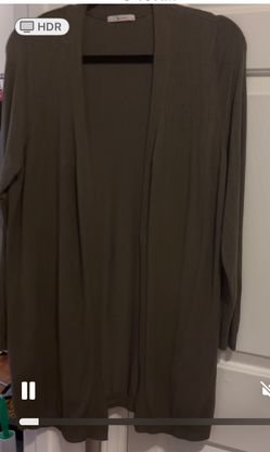 Women’s  Green Long Cardigan , Size 16, 