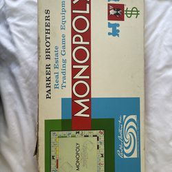 Vintage 1960’s Monopoly Parker Brothers Board Game 