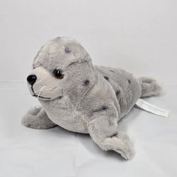 2010 Wishpets Wish Pets Sally Sue Gray Seal Plush Stuffed Animal 10” Realistic