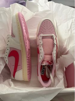 Travis Scott × Air Jordan 1 Retro Low OG 'Sail Tropical Pink'
