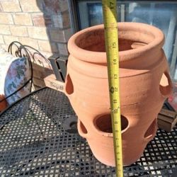 Terracotta 9 Pocket Planter Outdoor Garden Clay Plant Pot 15"Tall