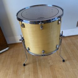 18” Ludwig Accent Custom Floor Tom Drum Remo Head Blonde Lacquer Finish Good Condition $150 Cash In Ontario 91762. No badge. 