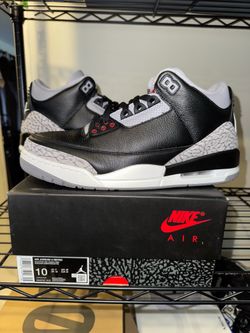 2024 Air Jordan Retro 3 Black Cement OG Sz 10