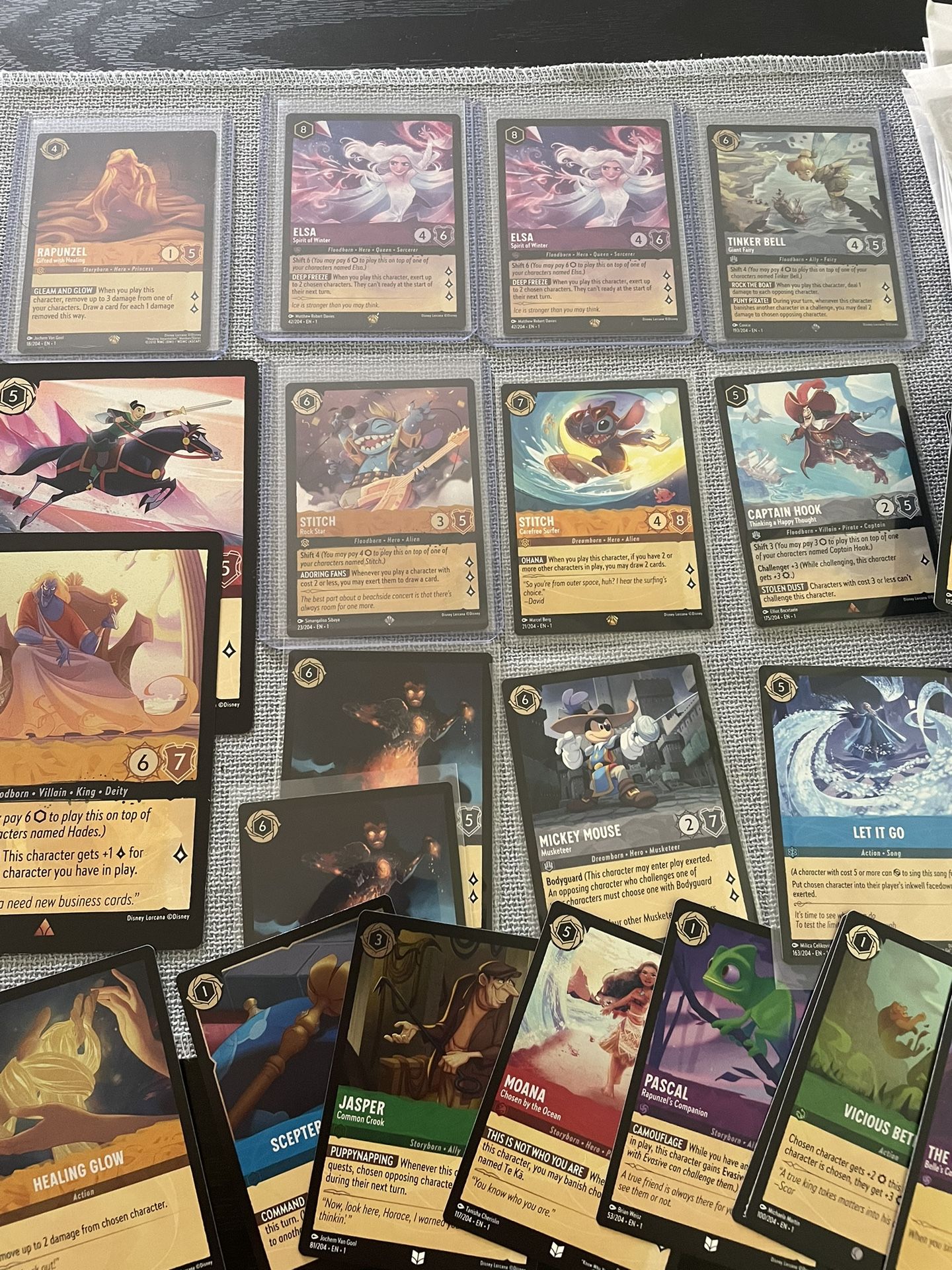 Over 350 Lorcana Cards, Legendary, Super Rare, Uncommon, Etc. Tons Of Sought After Cards