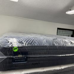 KING SIZE SERTA PERFECT SLEEPER HYBRID (MEDIUM) MATTRESS & BOX SPRINGS BED SET