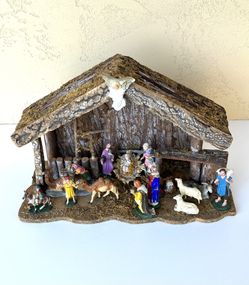 Vintage Christmas Manger Scene