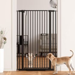 LuxTrsde Extra Tall Pet Gate 55.1" - Black