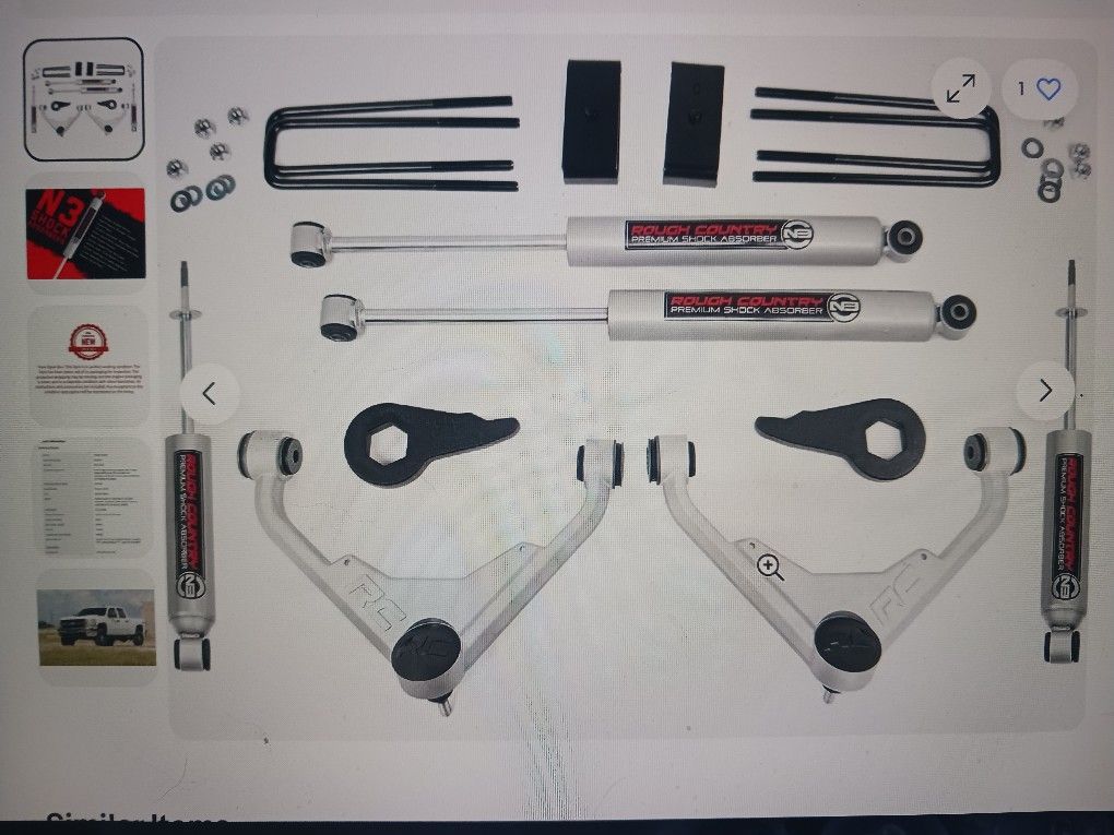 NEW -Rough Country 3" Lift Kit for 2001-2010 GMC/CHEVY 2500