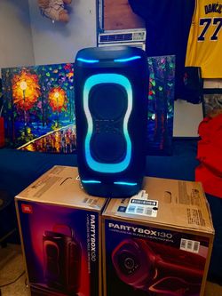 JBL ≠ PartyBox 130 Portable Bluetooth Party Speaker – 200W JBL Sound, Auracast, LED Lights (NO MIC)