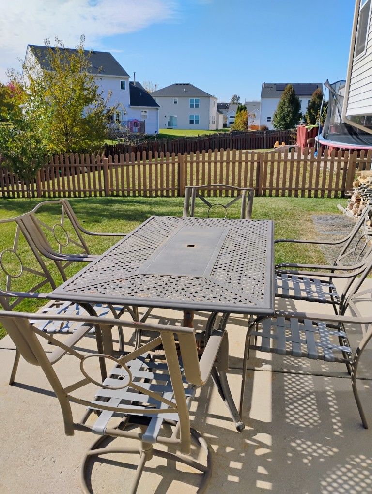 7 Piece Table Set Outdoor 