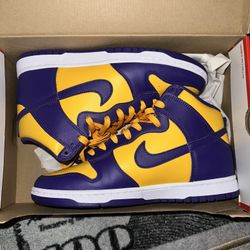 Lakers Nike Dunk High Size 10