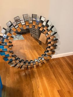 UsedDecorative glass silver mirror