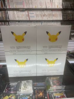 Pokemon 25TH Celebration ETB $450 Each Gamehogs 11am-7pm