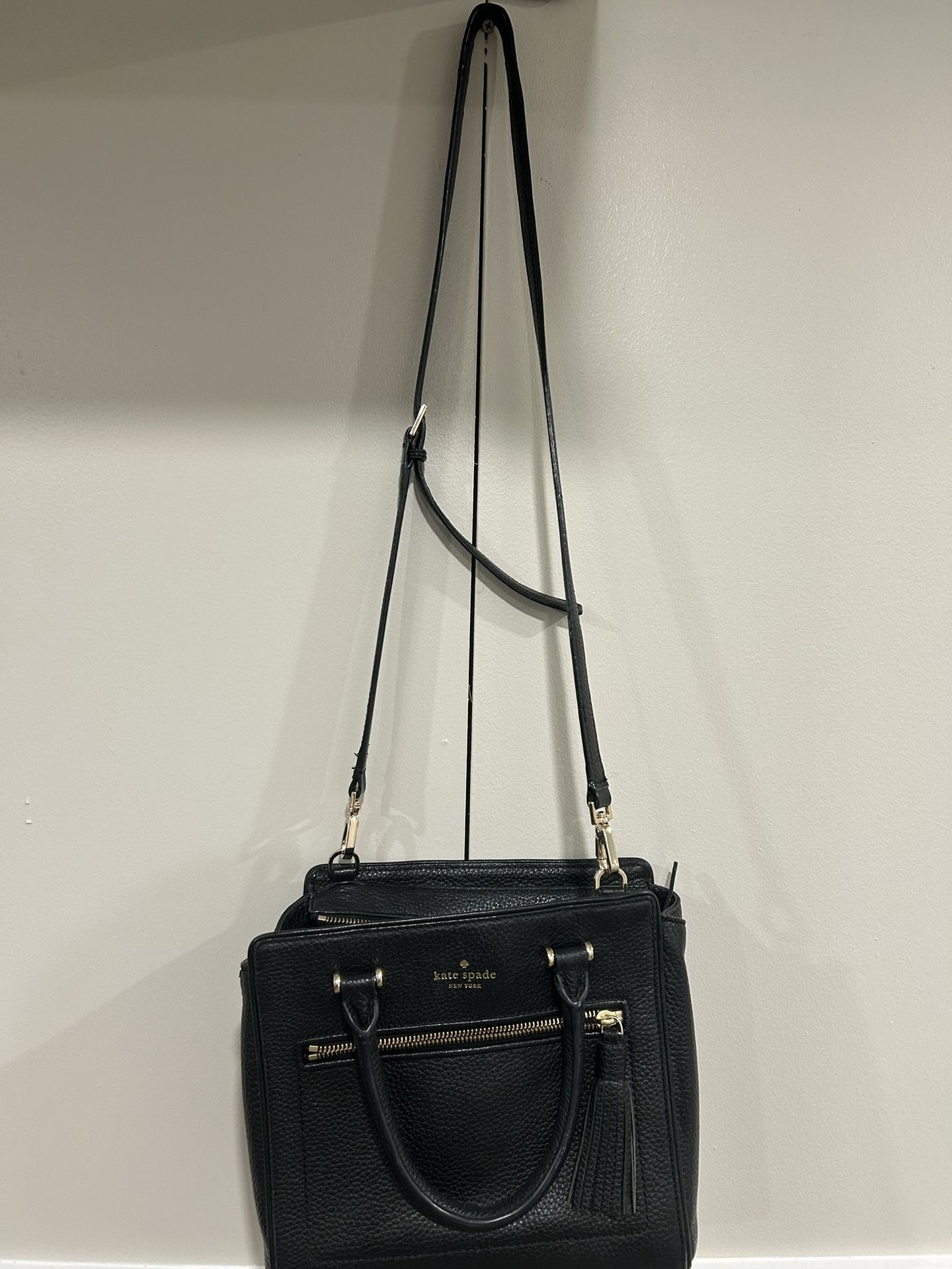 Kate Spade Black Leather Crossbody Purse