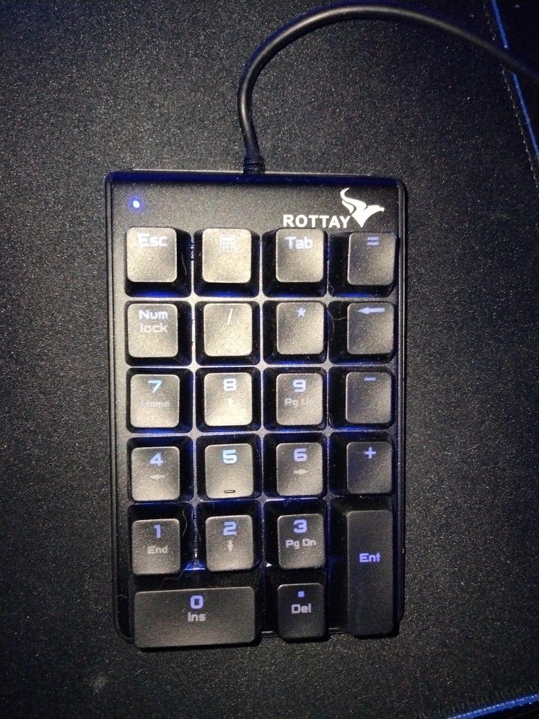 Rottay 22 Key Numerical Bluebacklit Mechanical Keypad